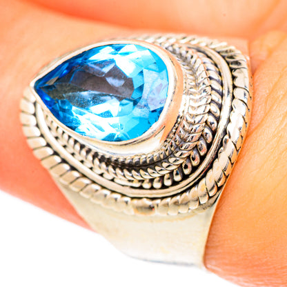 Swiss Blue Topaz Rings handcrafted by Ana Silver Co - RING125446