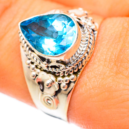 Swiss Blue Topaz Rings handcrafted by Ana Silver Co - RING125449