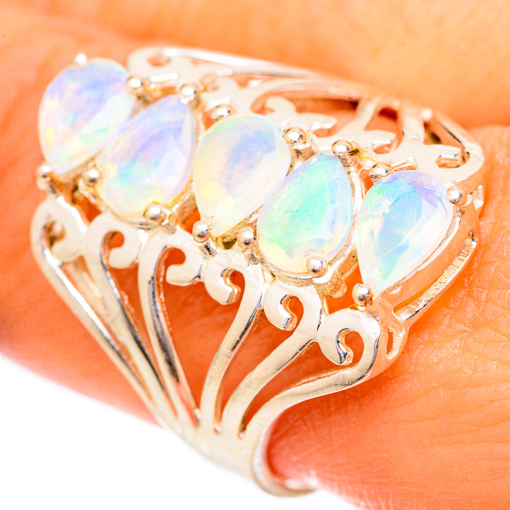 Ethiopian Opal Rings handcrafted by Ana Silver Co - RING125452