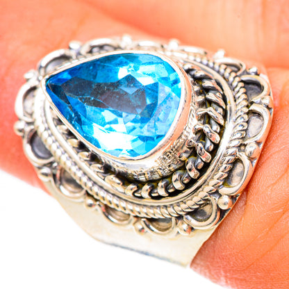 Swiss Blue Topaz Rings handcrafted by Ana Silver Co - RING125455