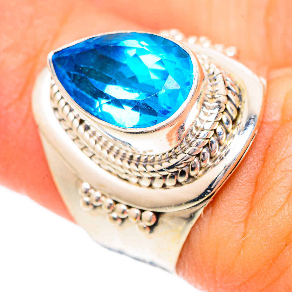 Swiss Blue Topaz Rings handcrafted by Ana Silver Co - RING125457