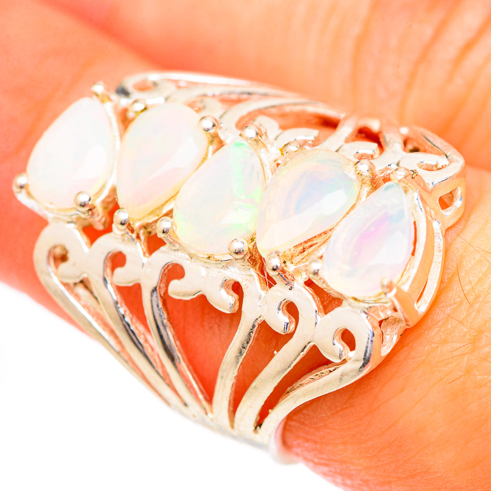 Ethiopian Opal Rings handcrafted by Ana Silver Co - RING125459