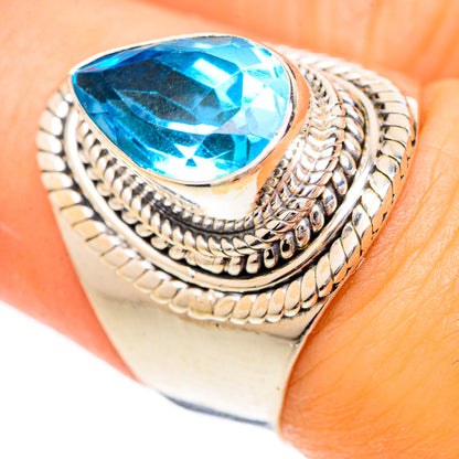 Swiss Blue Topaz Rings handcrafted by Ana Silver Co - RING125464