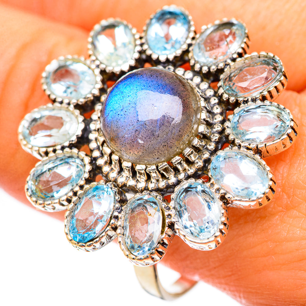 Labradorite Rings handcrafted by Ana Silver Co - RING125473