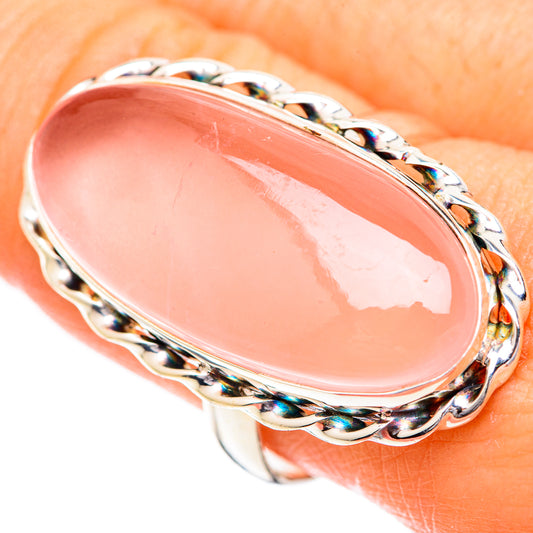 Rose Quartz Rings handcrafted by Ana Silver Co - RING125478