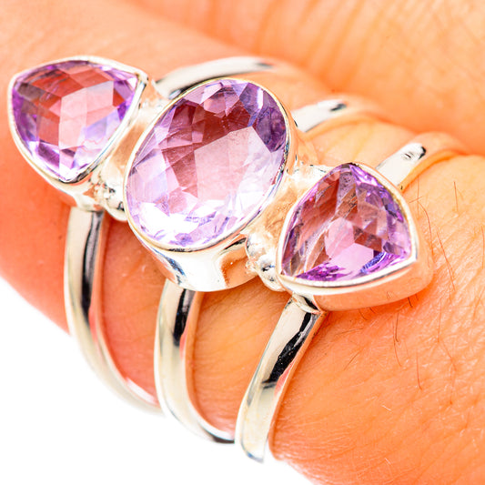 Pink Amethyst Rings handcrafted by Ana Silver Co - RING125480