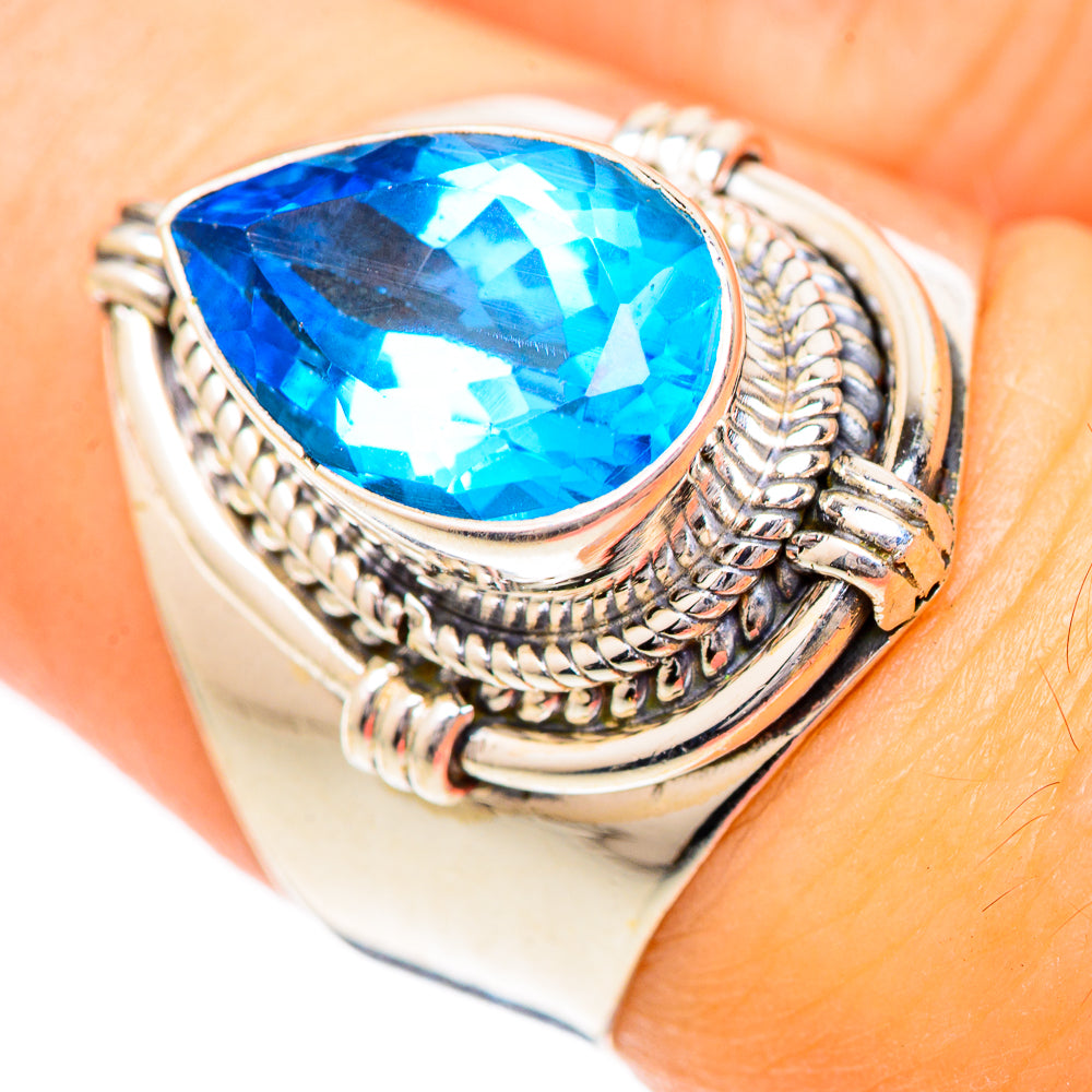 Swiss Blue Topaz Rings handcrafted by Ana Silver Co - RING125486