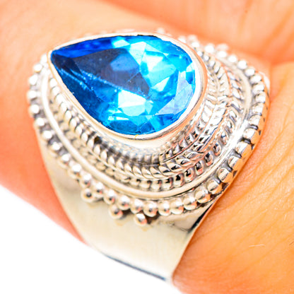 Swiss Blue Topaz Rings handcrafted by Ana Silver Co - RING125491