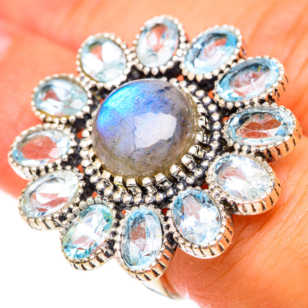 Labradorite Rings handcrafted by Ana Silver Co - RING125497