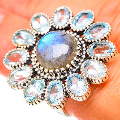 Labradorite Rings handcrafted by Ana Silver Co - RING125497