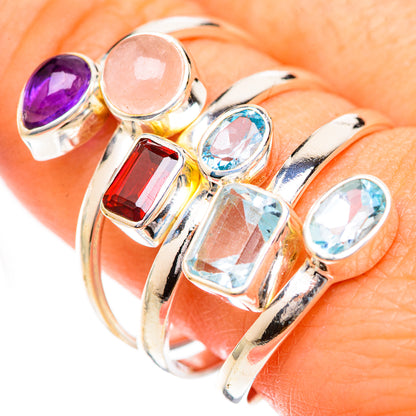Rose Quartz Rings handcrafted by Ana Silver Co - RING125509