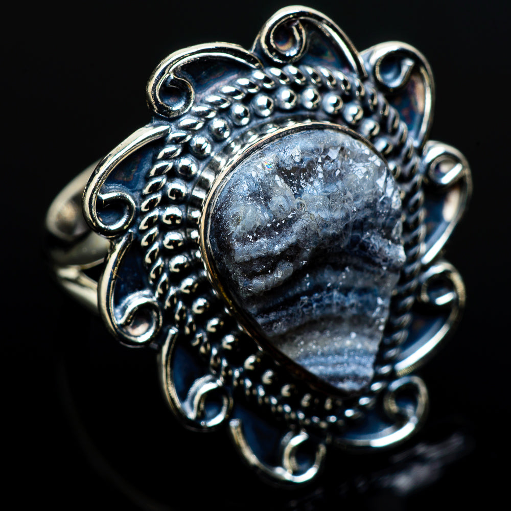 Desert Druzy Rings handcrafted by Ana Silver Co - RING12551