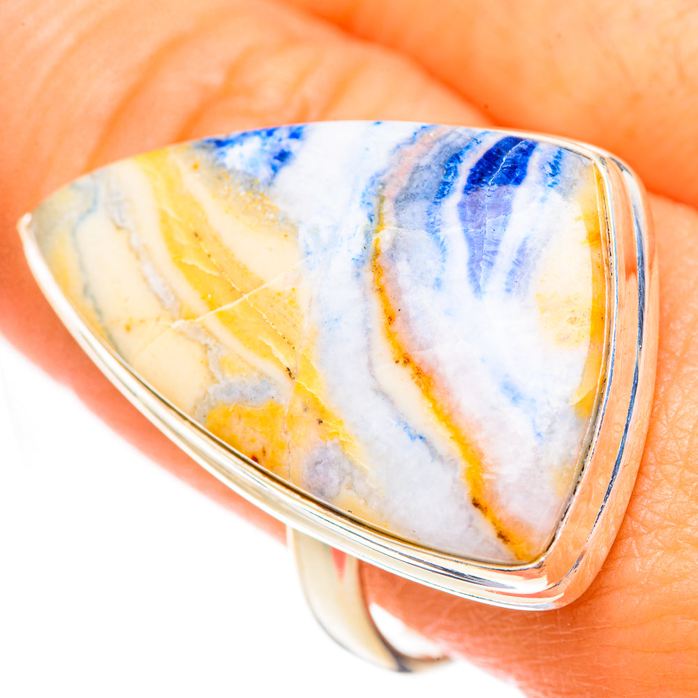 Blue Scheelite Rings handcrafted by Ana Silver Co - RING125533