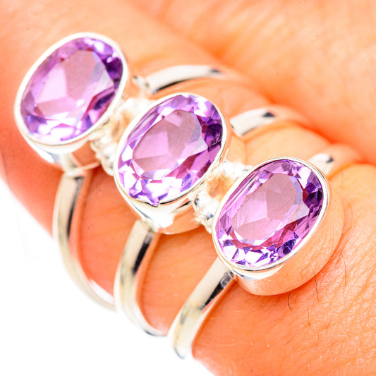 Pink Amethyst Rings handcrafted by Ana Silver Co - RING125537