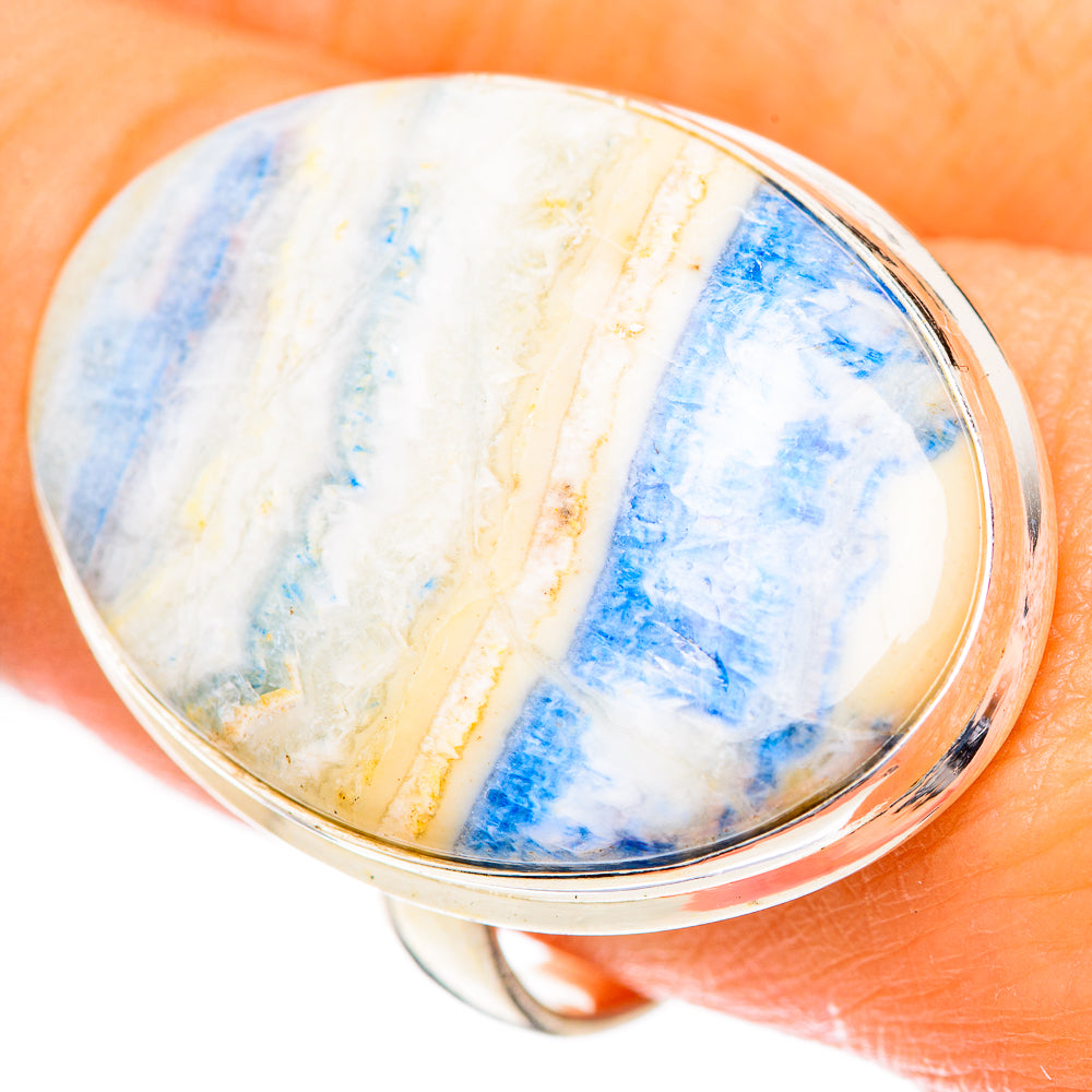 Blue Scheelite Rings handcrafted by Ana Silver Co - RING125549