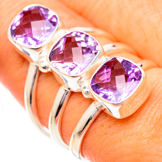 Pink Amethyst Rings handcrafted by Ana Silver Co - RING125554