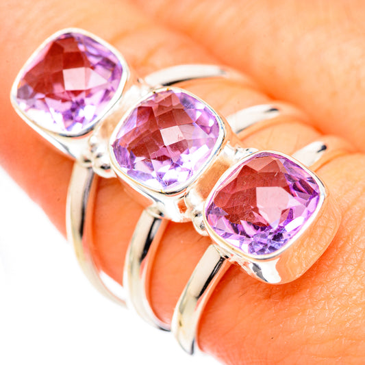 Pink Amethyst Rings handcrafted by Ana Silver Co - RING125579