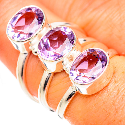 Pink Amethyst Rings handcrafted by Ana Silver Co - RING125626