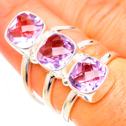 Pink Amethyst Rings handcrafted by Ana Silver Co - RING125650