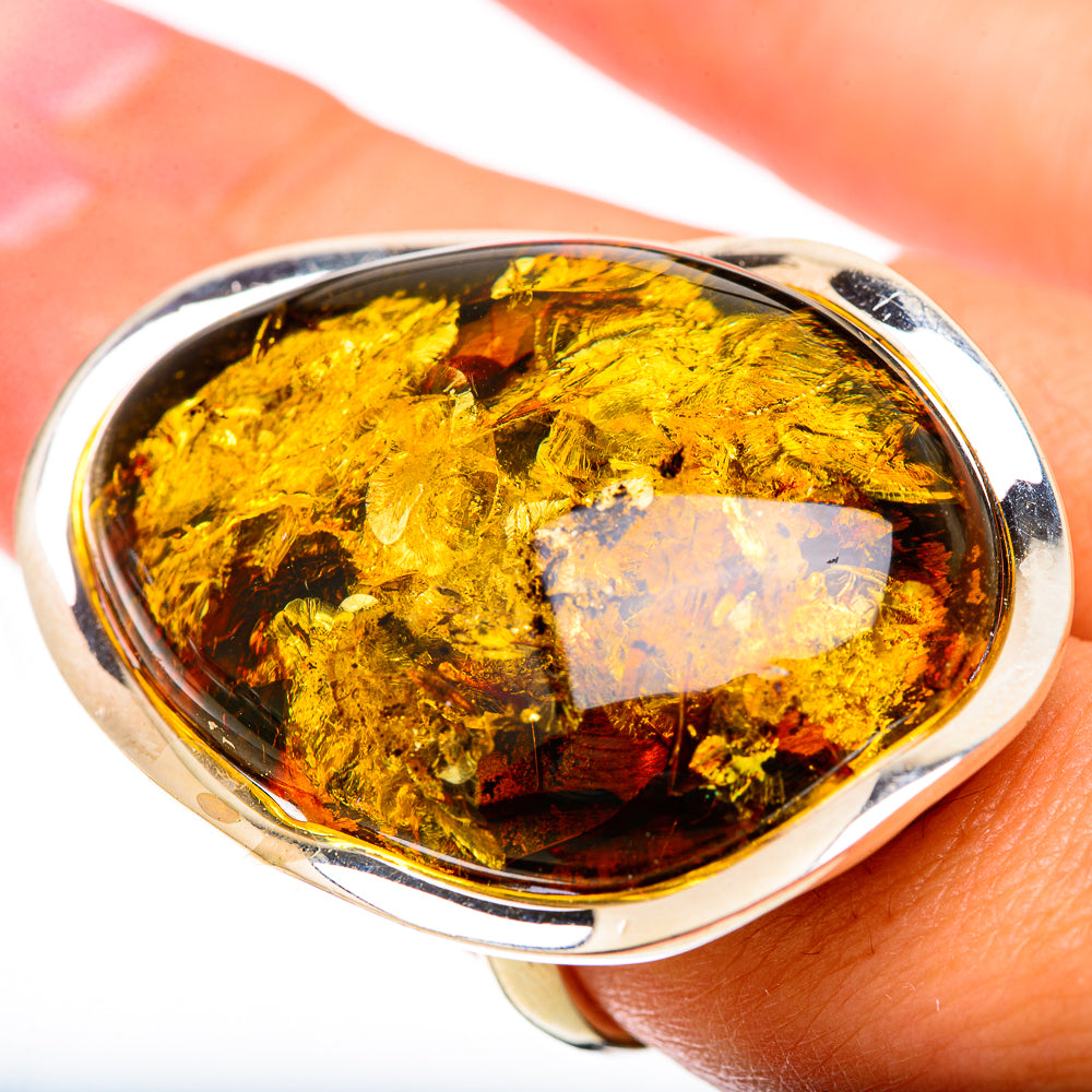 Baltic Amber Rings handcrafted by Ana Silver Co - RING125662