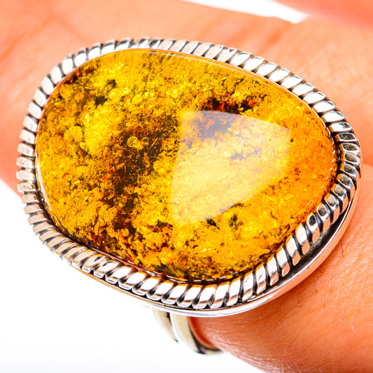 Baltic Amber Rings handcrafted by Ana Silver Co - RING125663