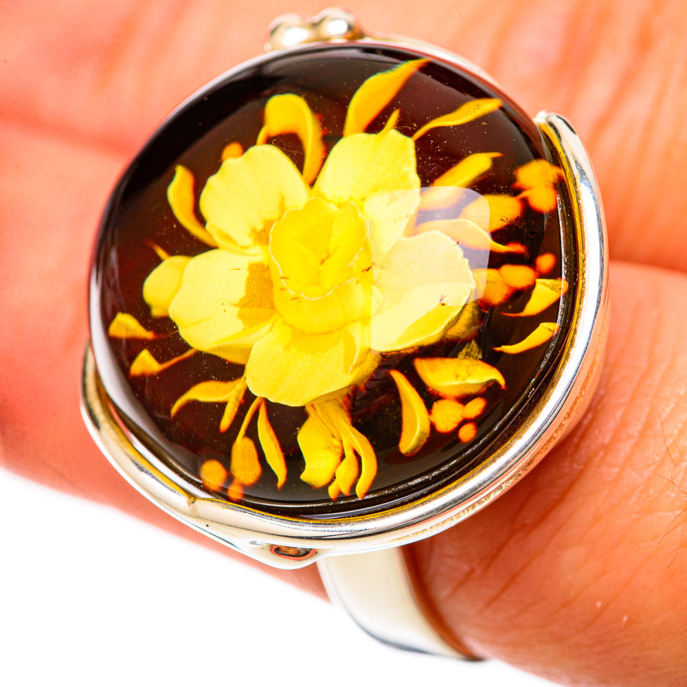 Baltic Amber Rings handcrafted by Ana Silver Co - RING125669