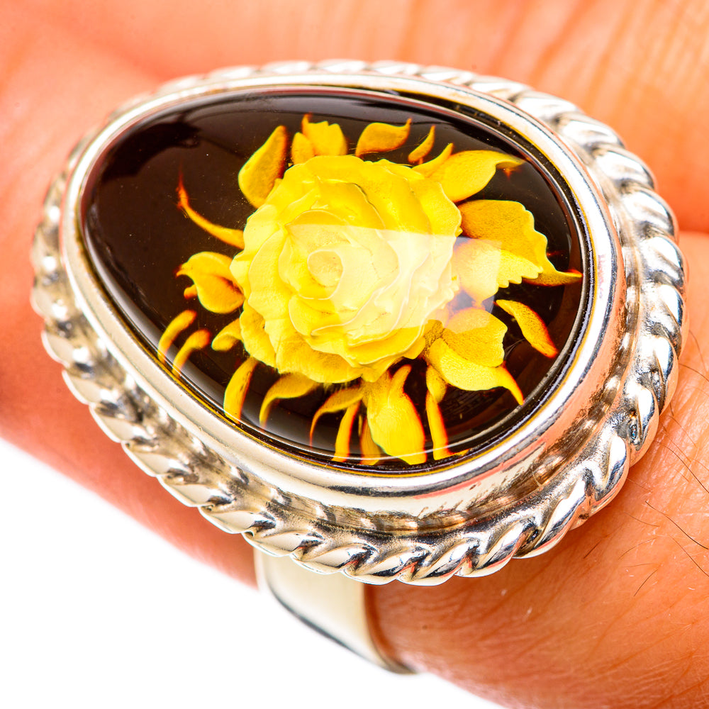 Baltic Amber Rings handcrafted by Ana Silver Co - RING125670