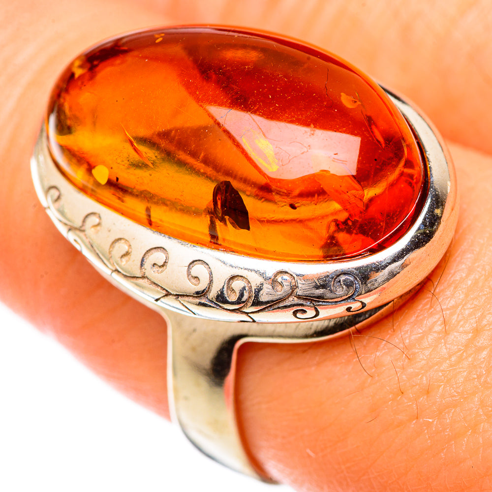 Baltic Amber Rings handcrafted by Ana Silver Co - RING125675