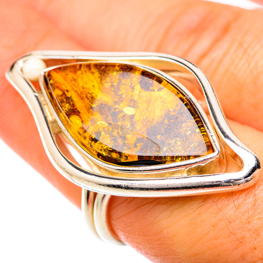 Baltic Amber Rings handcrafted by Ana Silver Co - RING125677