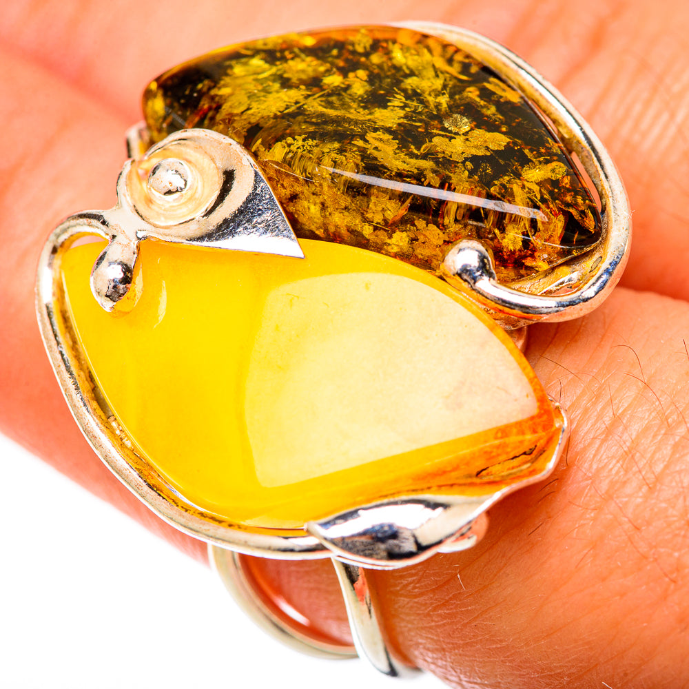 Baltic Amber Rings handcrafted by Ana Silver Co - RING125680