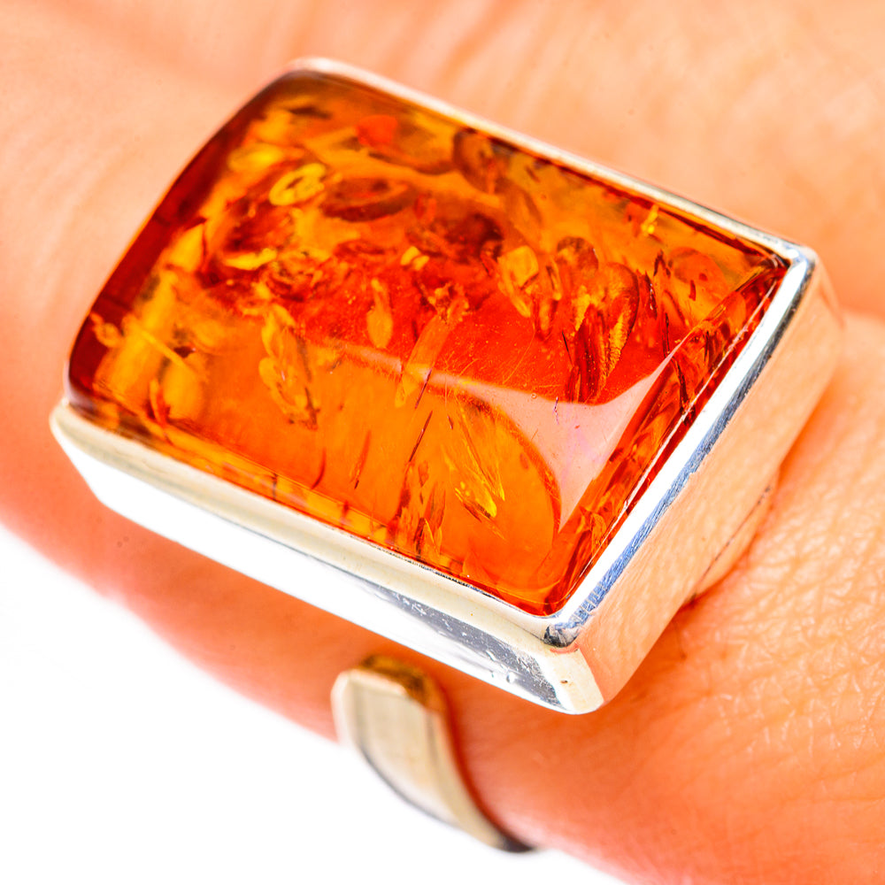 Baltic Amber Rings handcrafted by Ana Silver Co - RING125684