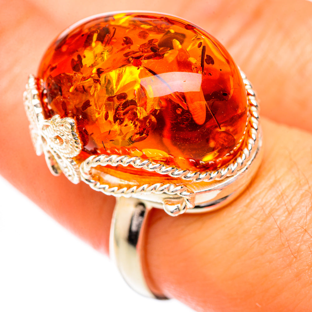 Baltic Amber Rings handcrafted by Ana Silver Co - RING125685