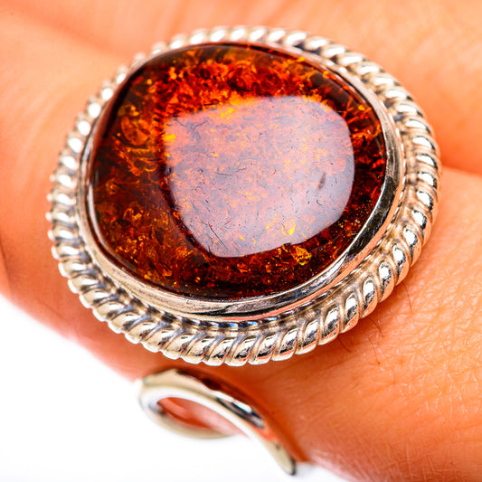 Baltic Amber Rings handcrafted by Ana Silver Co - RING125688