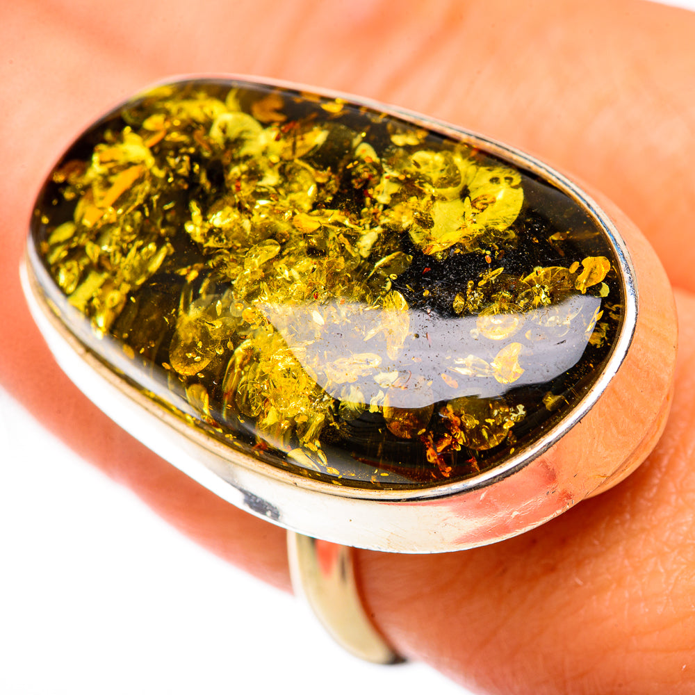 Baltic Amber Rings handcrafted by Ana Silver Co - RING125693