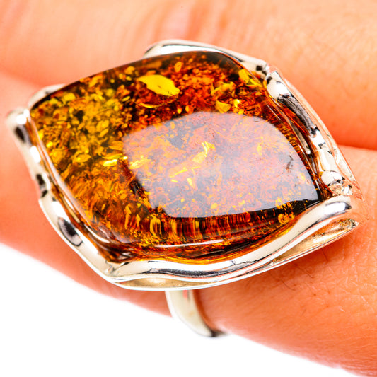 Baltic Amber Rings handcrafted by Ana Silver Co - RING125694