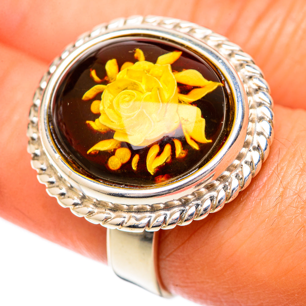 Baltic Amber Rings handcrafted by Ana Silver Co - RING125695