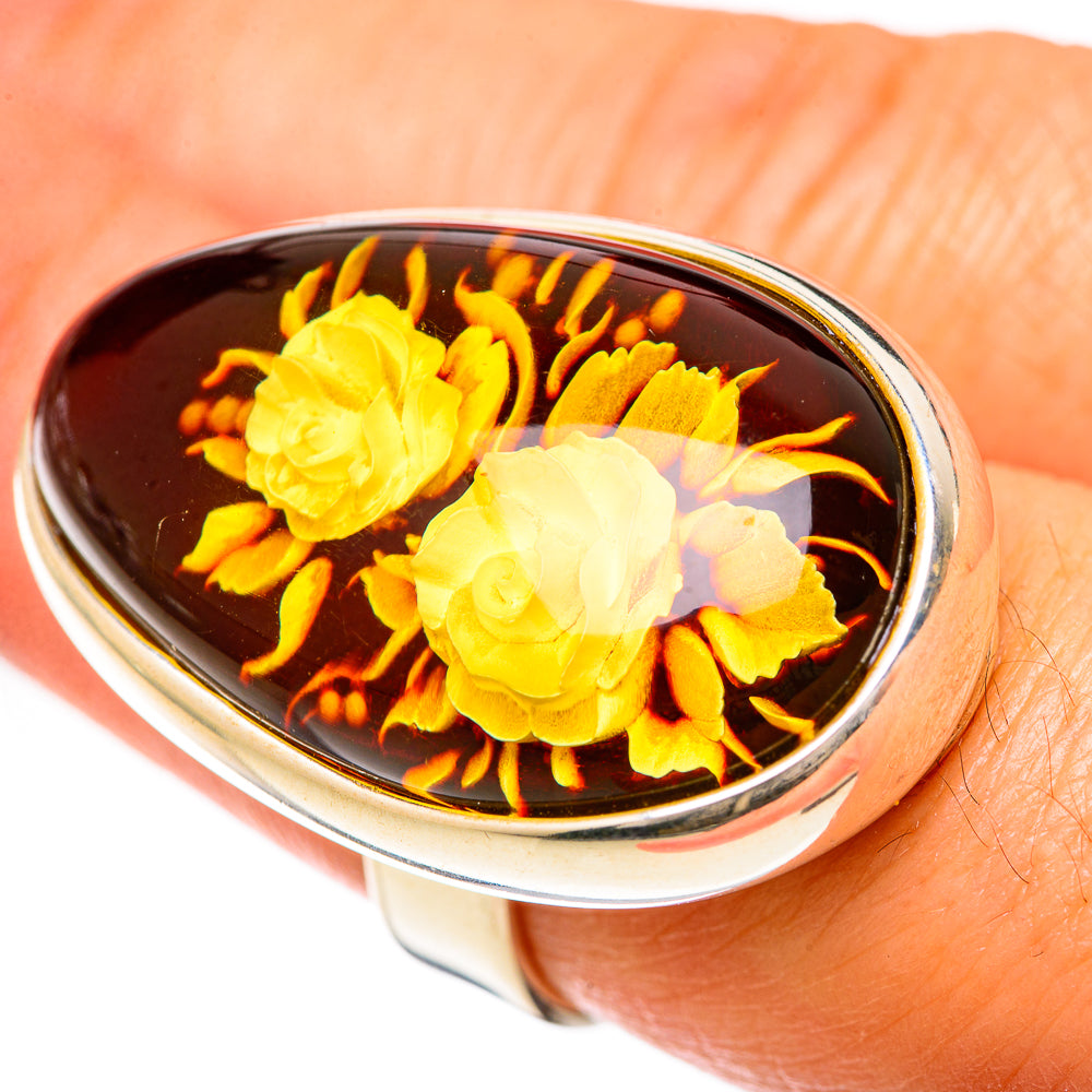 Baltic Amber Rings handcrafted by Ana Silver Co - RING125696