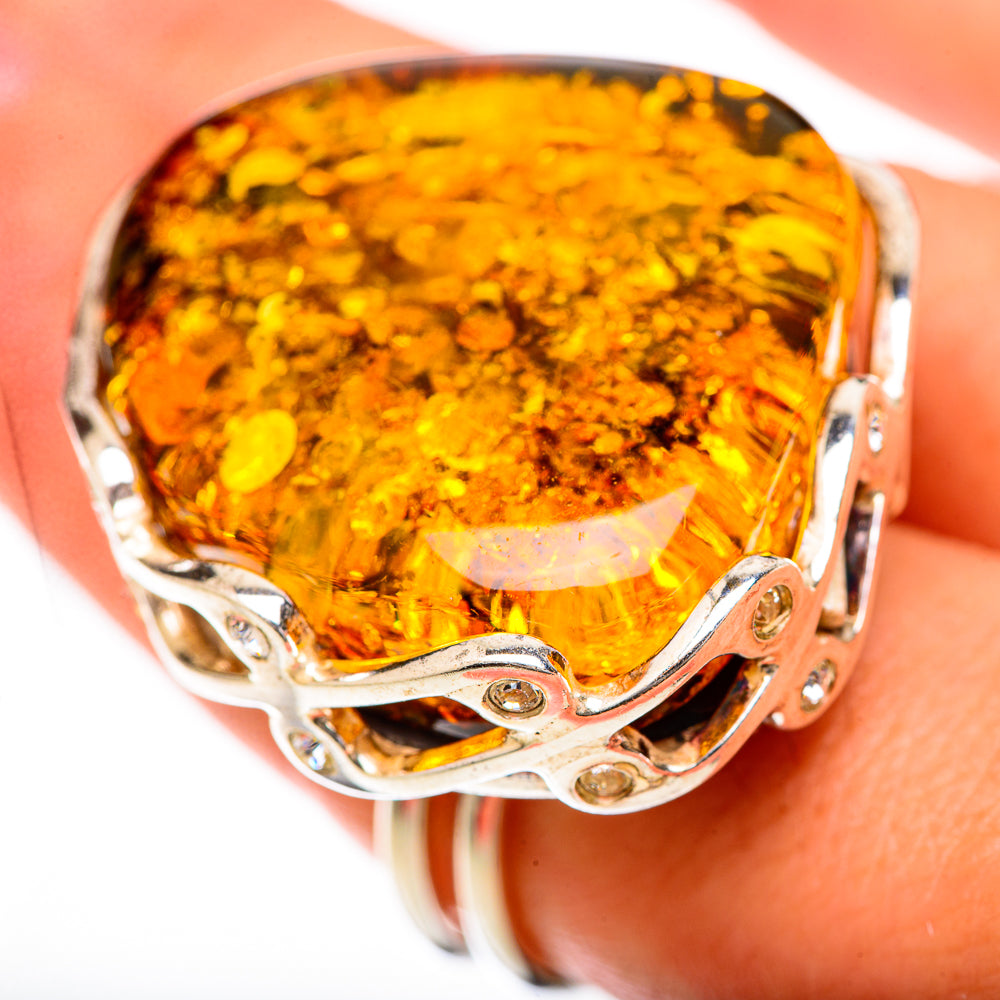 Baltic Amber Rings handcrafted by Ana Silver Co - RING125706