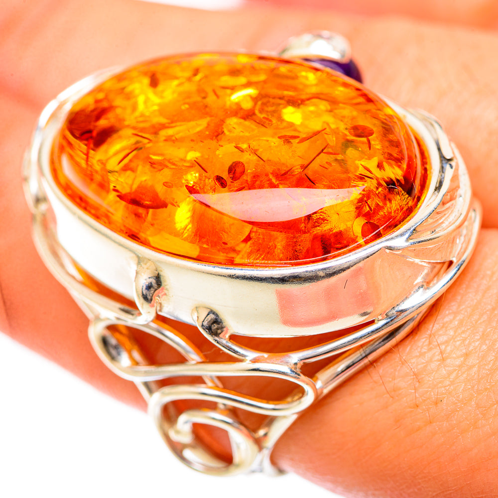 Baltic Amber Rings handcrafted by Ana Silver Co - RING125707