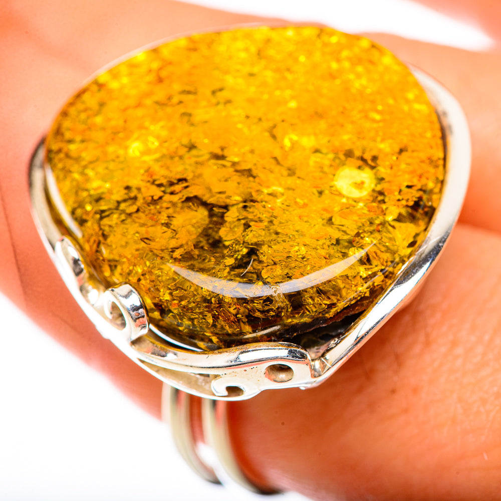 Baltic Amber Rings handcrafted by Ana Silver Co - RING125708