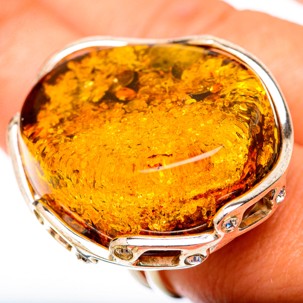 Baltic Amber Rings handcrafted by Ana Silver Co - RING125710