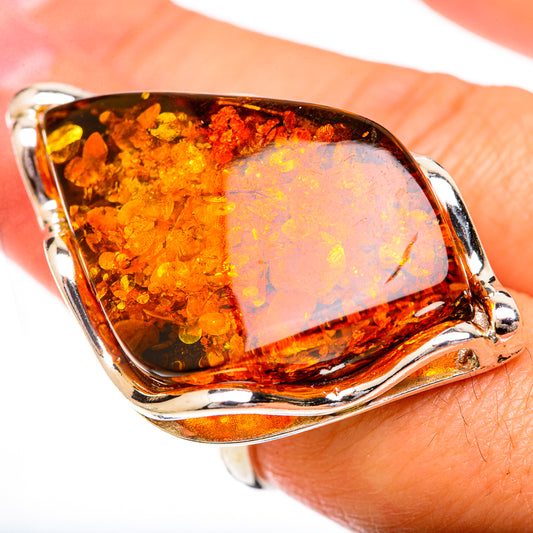 Baltic Amber Rings handcrafted by Ana Silver Co - RING125711