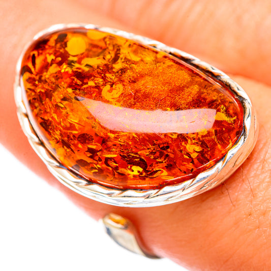 Baltic Amber Rings handcrafted by Ana Silver Co - RING125720