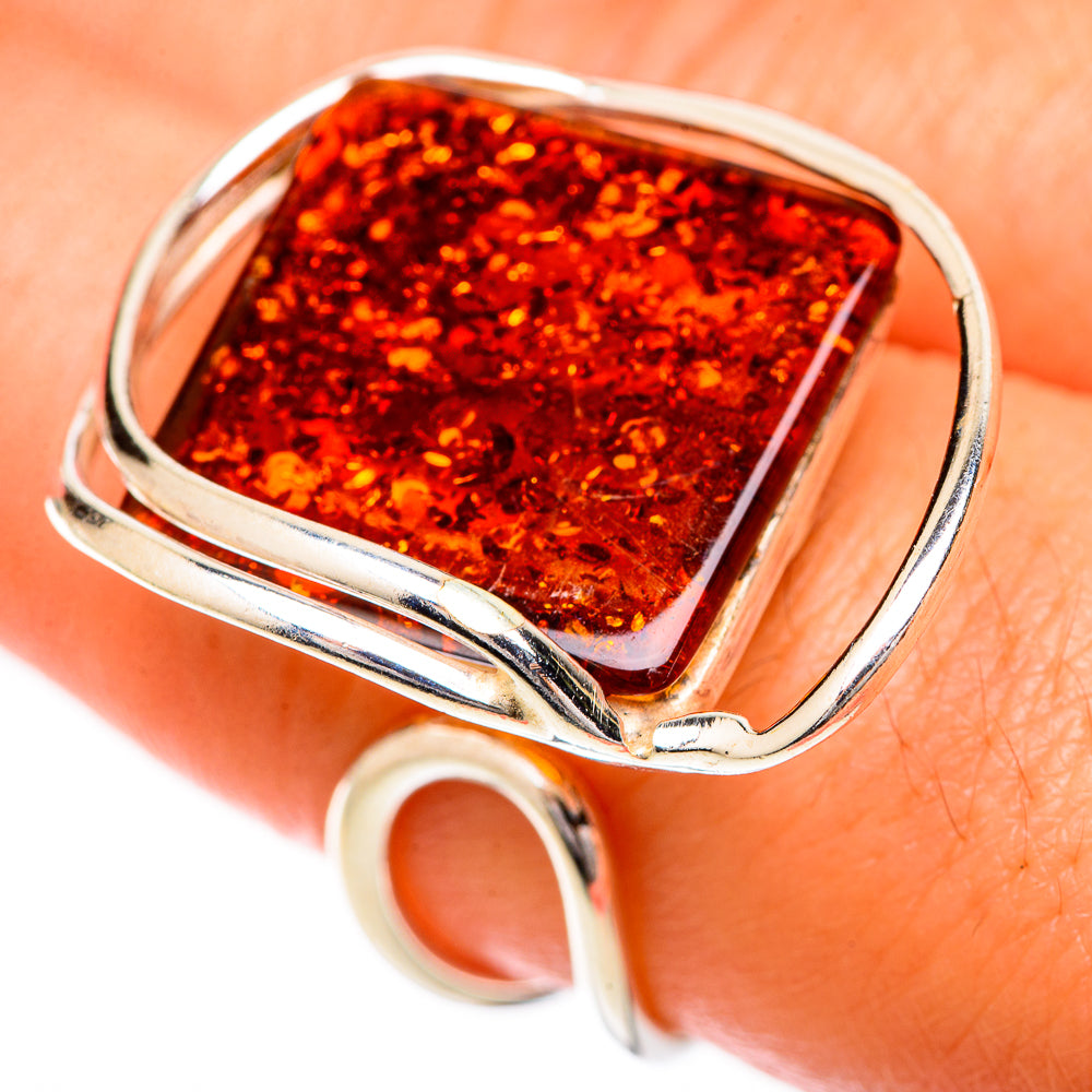 Baltic Amber Rings handcrafted by Ana Silver Co - RING125721