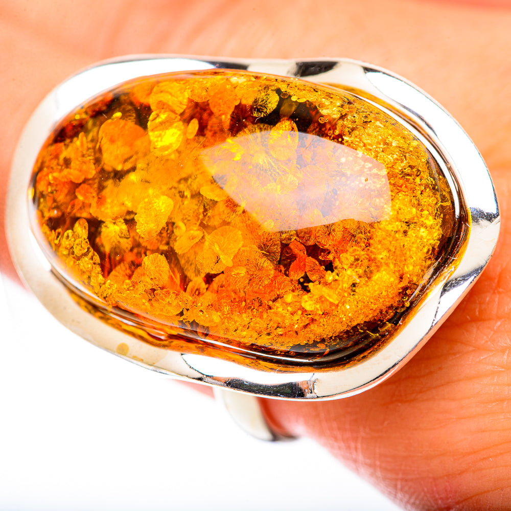 Baltic Amber Rings handcrafted by Ana Silver Co - RING125723