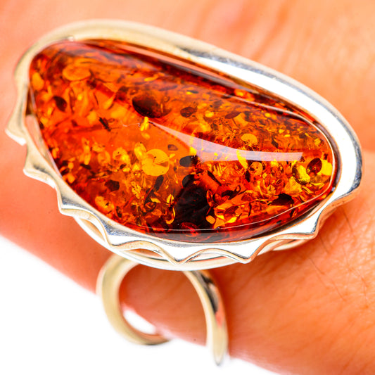 Baltic Amber Rings handcrafted by Ana Silver Co - RING125727