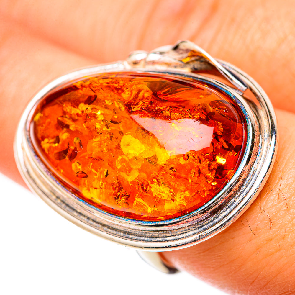 Baltic Amber Rings handcrafted by Ana Silver Co - RING125730