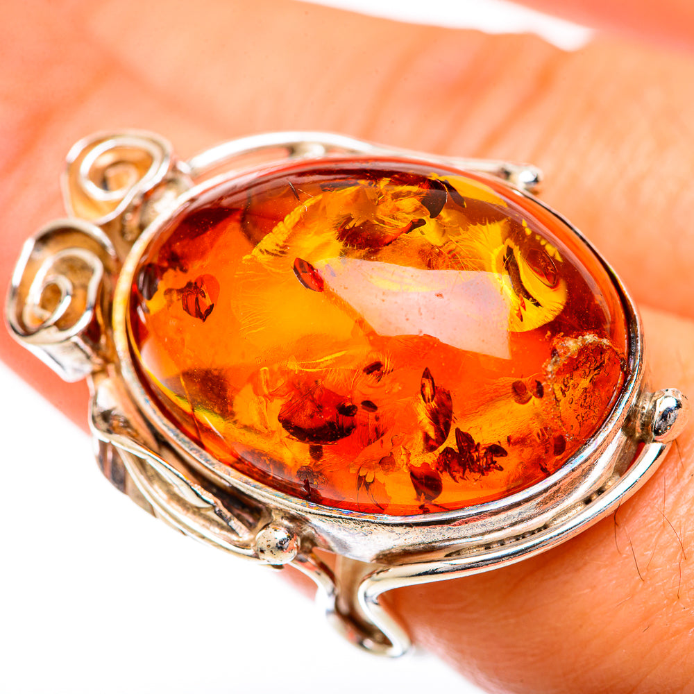Baltic Amber Rings handcrafted by Ana Silver Co - RING125731