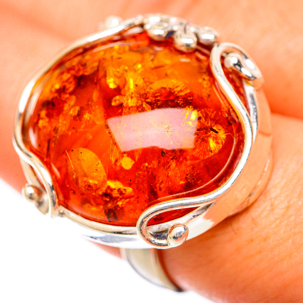 Baltic Amber Rings handcrafted by Ana Silver Co - RING125732