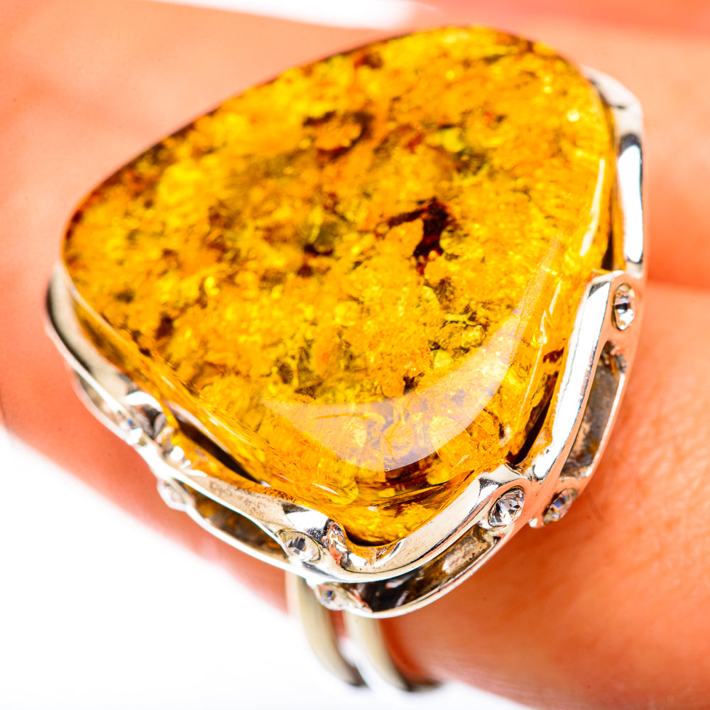 Baltic Amber Rings handcrafted by Ana Silver Co - RING125735